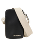 La Cuerda Vertical Messenger, &pound;150, Handbags, Black/Cream, Leather, Front view